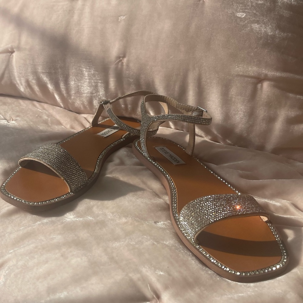 Steve Madden Rhinestone Sandal - Nisha-R Rhinestone